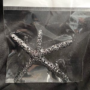 Silver Starfish Hair Clip